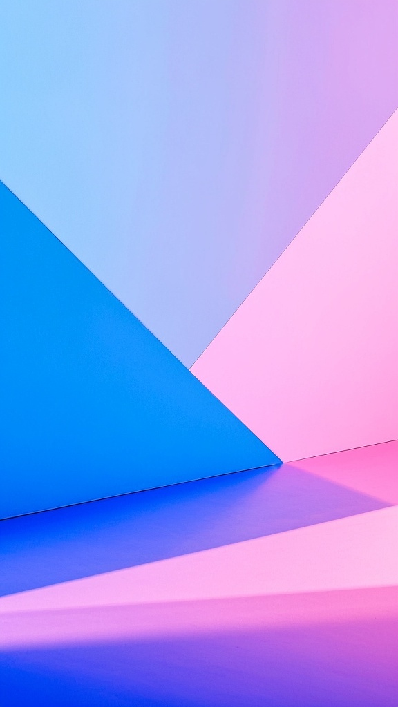 口袋-高级背景,做个蓝粉色渐变的壁纸
