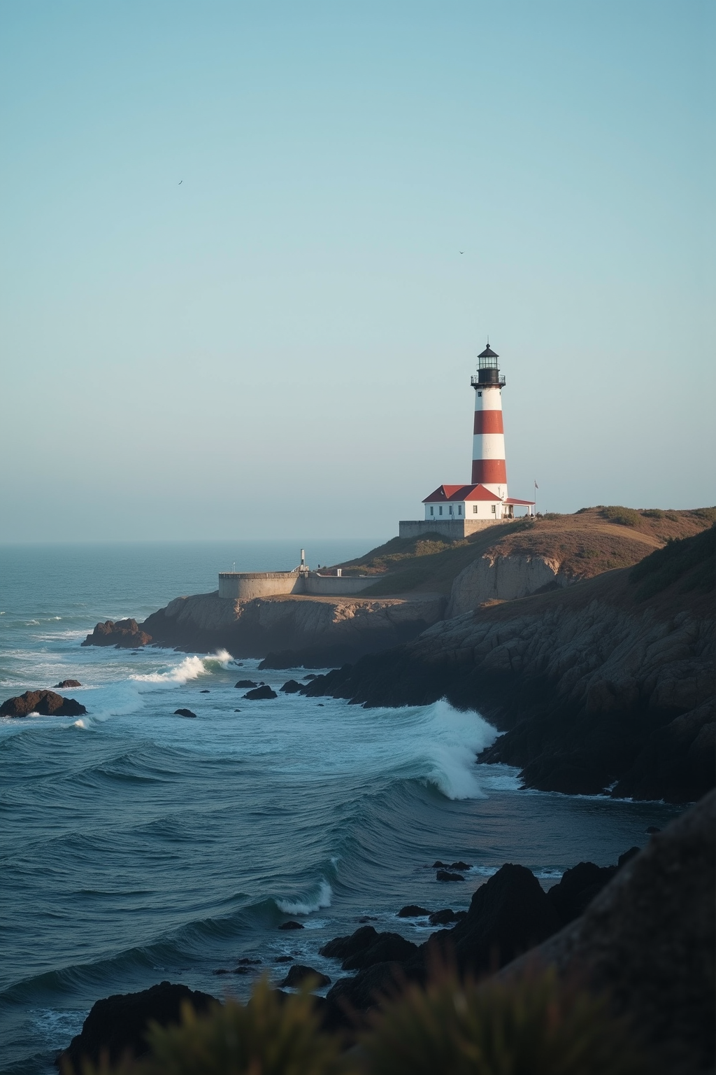 真实摄影 哨塔 海边风景写实 户外 摄影海滩风景自然风光,Cinematography,cinematography,seaside,reef,lighthouse,every Angle,