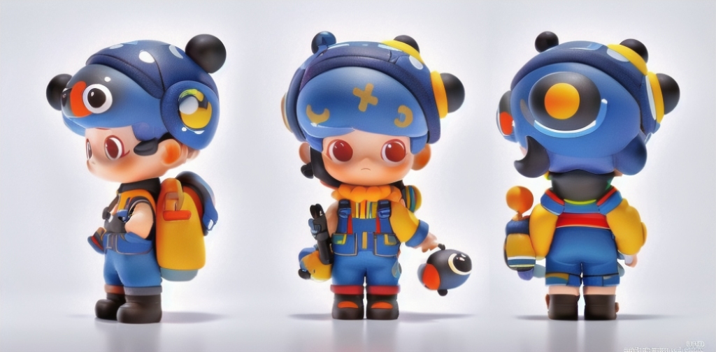 IP三视图,(Masterpiece :1.0), (best picture quality :1.0), (Ultra High definition :1.0), (8k resolution :1.0), IP floor plan, IP boy image, national style, masterpiece, selection, cute, trend, best picture quality, character design, three-view, side view, front view, rear view, Red Cliff, cute, simple background,