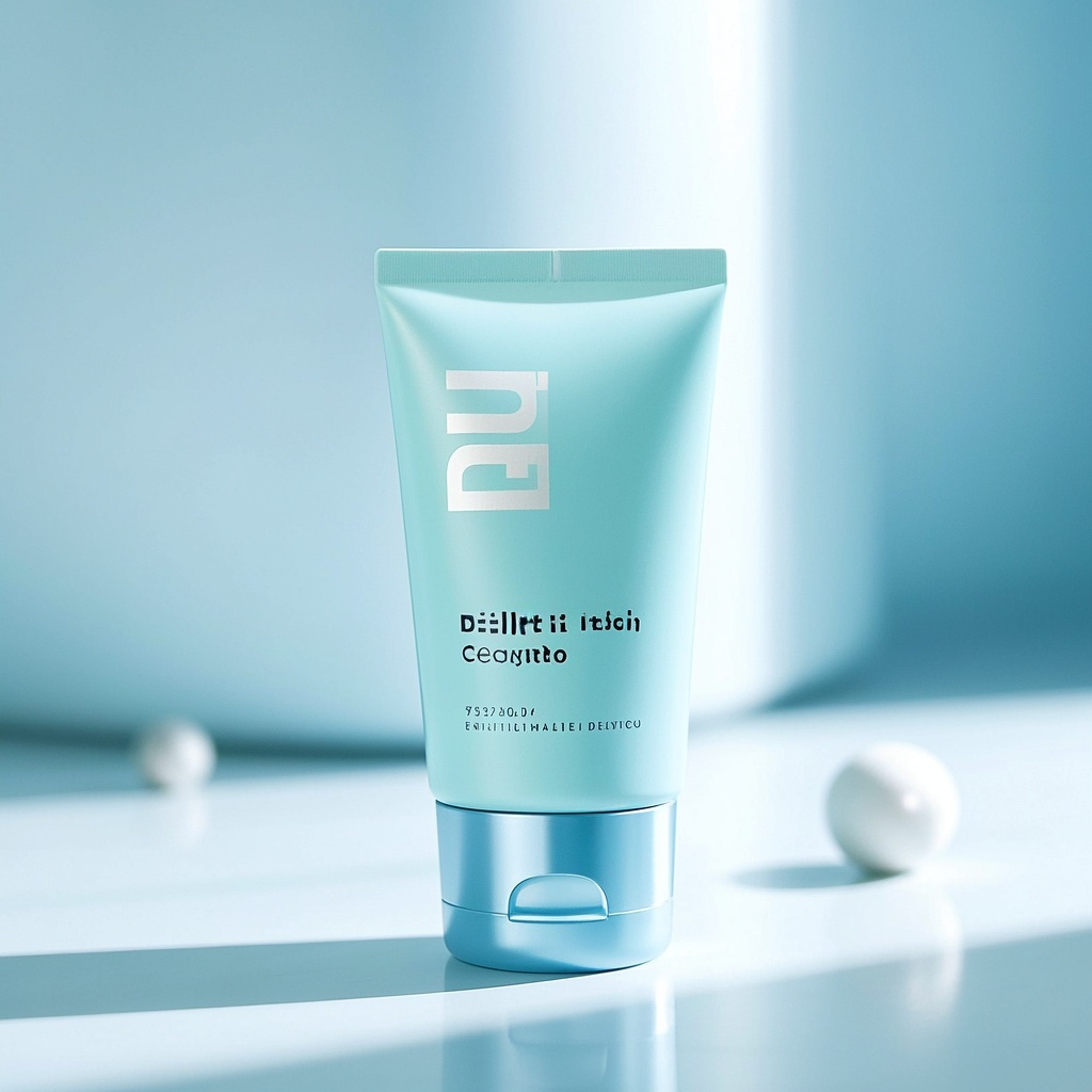 电商主图护肤品,Minimalist stage design for skin care products serenity,stagefocus,A single product stage was placed in themiddle ,digitalenvironment,C4D OctaneRender andBlenderStudio lightinghighquality, ultra-high definition,32KUHD