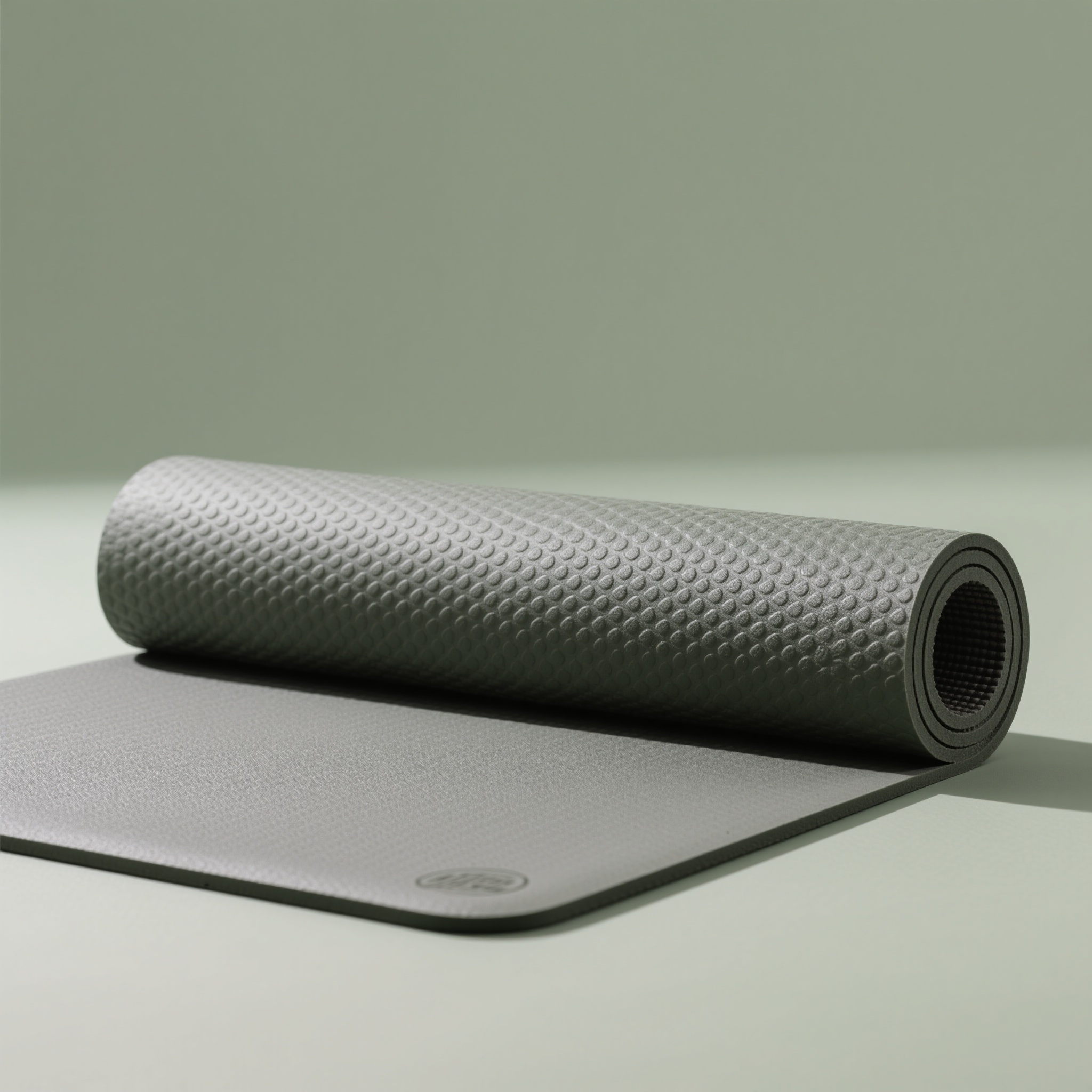 电商主图瑜伽垫,瑜伽健身垫产品,天然橡胶材质,防滑纹理表面,环保无毒安全,运动健身器材,身心健康锻炼,柔韧性训练,冥想放松辅助,健康生活方式,身材塑形工具