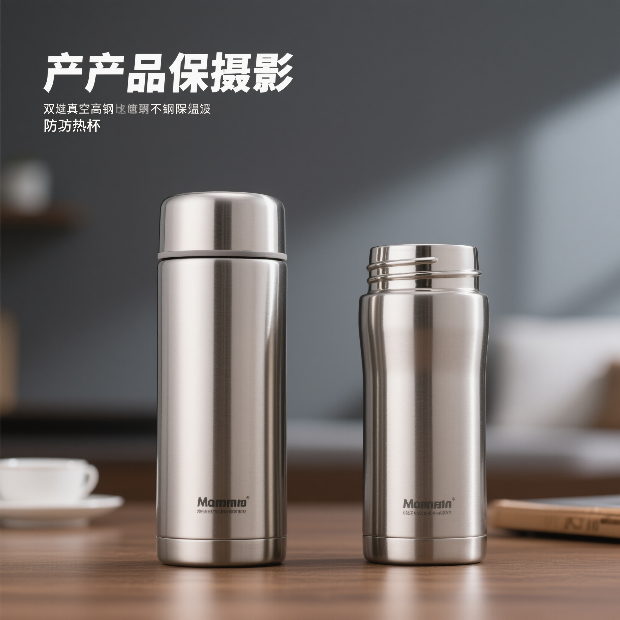 电商主图保温杯,不锈钢保温杯产品,双层真空技术,防烫杯身设计,密封性能优良,日用保温器具,家居用品实拍,实用功能突出,耐用材质展现,生活便利工具,品质生活象征