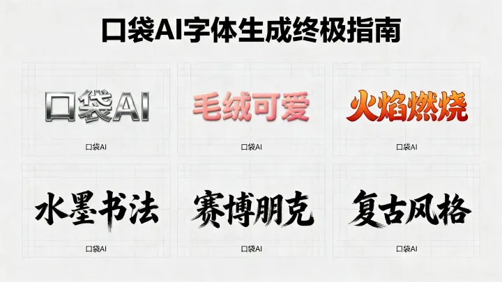 告别千篇一律!口袋AI字体生成终极指南,直接抄作业!